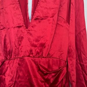 Reformation Red Silk Dress Size Medium 8 US